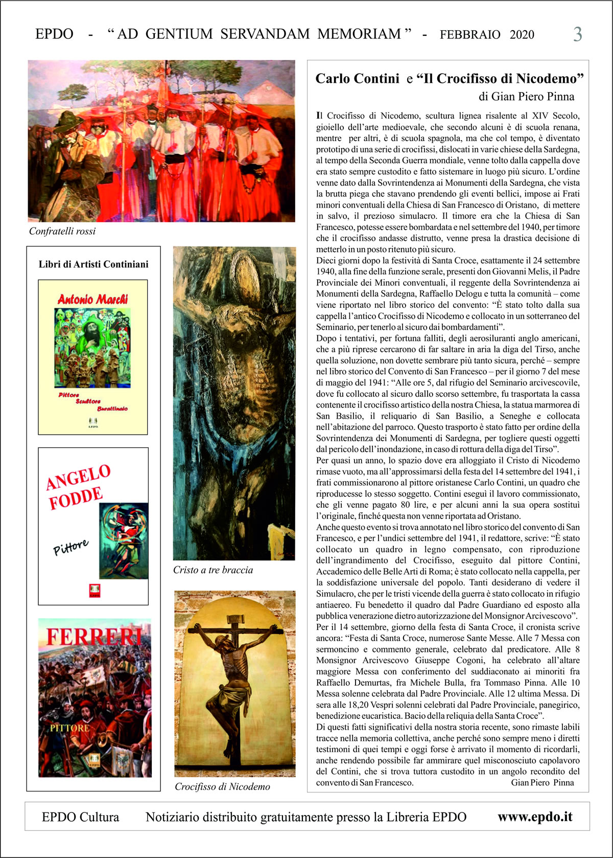 Notiziario Culturale EPDO Oristano